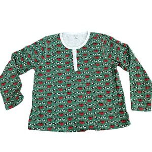 Roller Rabbit Women’s Holly Jolly Hathi Pajama Top Medium